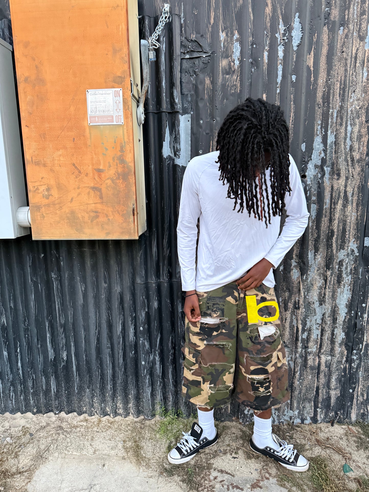 “Team B” Green Camo Jorts