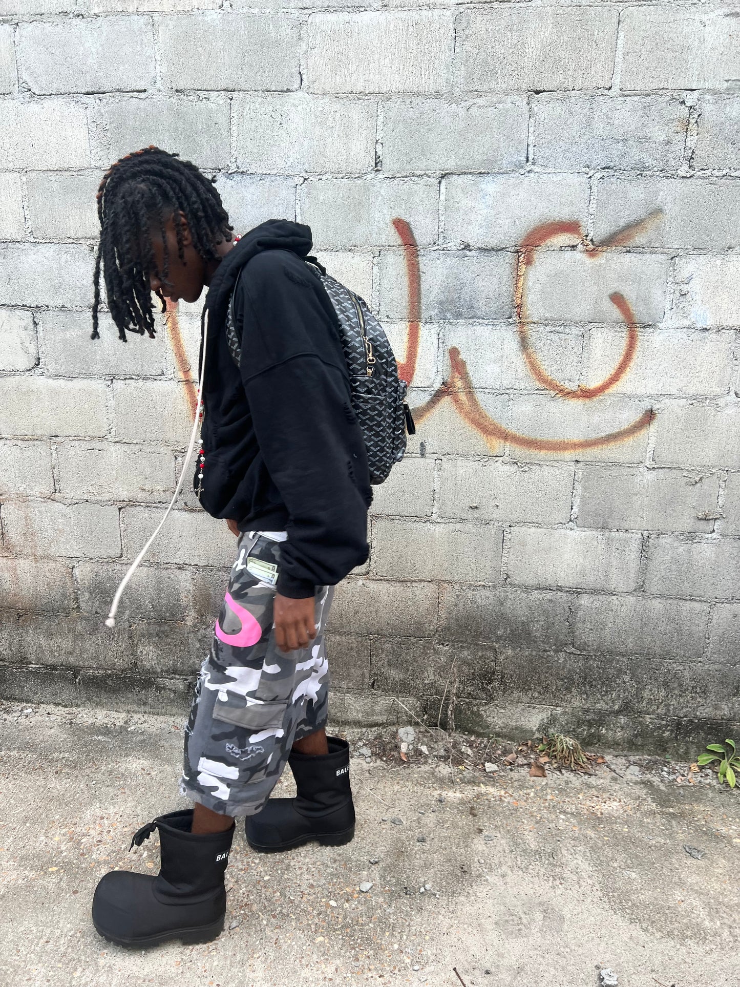 “Team B” Grey Camo Jorts