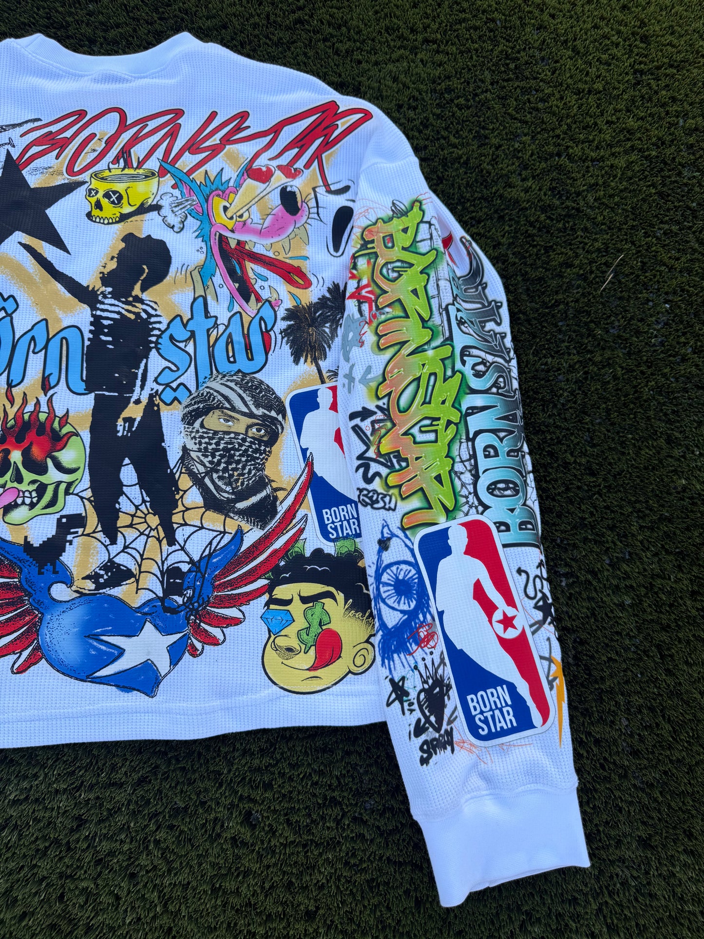 “Stars Are Art” White Thermal Long Sleeve