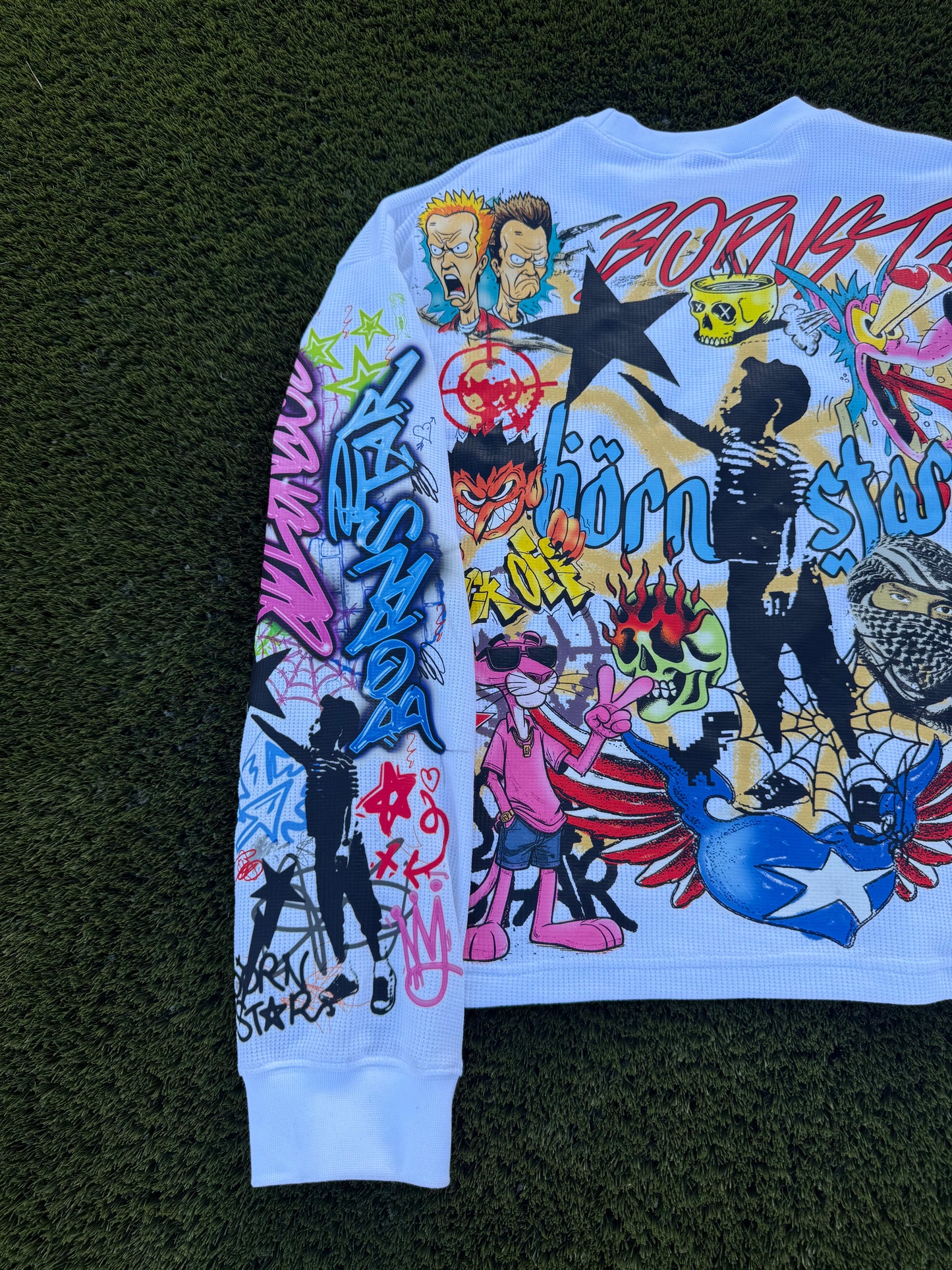 “Stars Are Art” White Thermal Long Sleeve