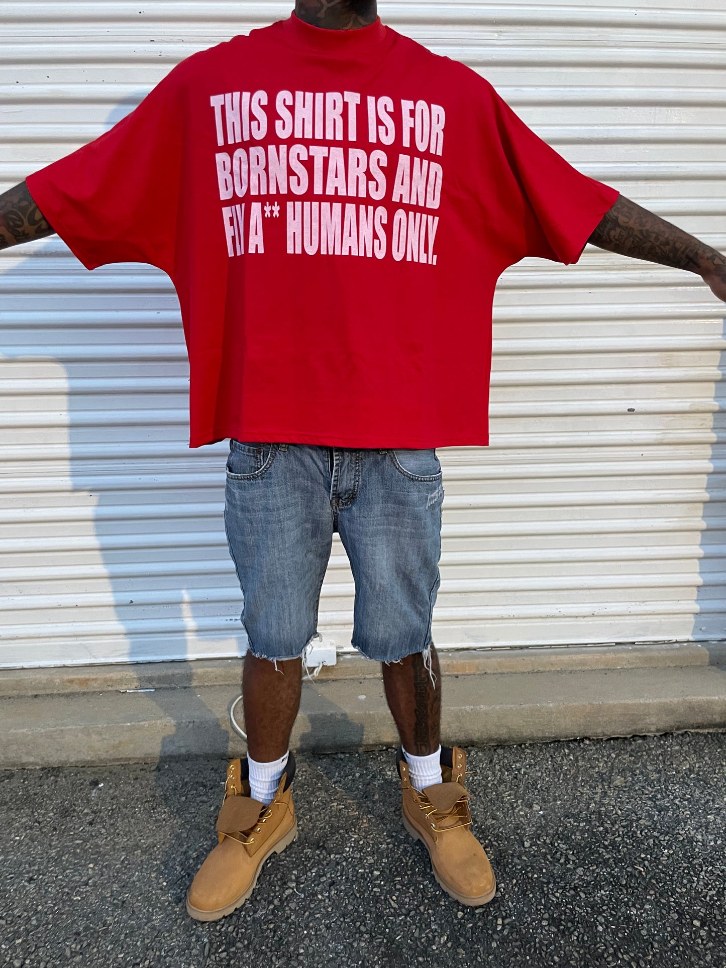 “Fly Stars and Humans Only” Oversized Tee